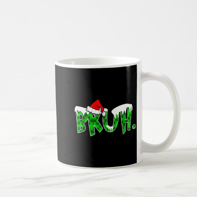 Bruh Christmas Kids Teens Boys Funny Christmas Hum Kaffeetasse (Rechts)