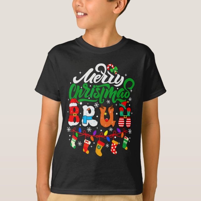 Bruh Christmas Kids Teens Boys Funny Christmas Hum T-Shirt (Vorderseite)