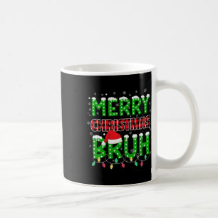 Bruh Christmas Red Kariert Teens Boys Kids Xmas Pa Kaffeetasse