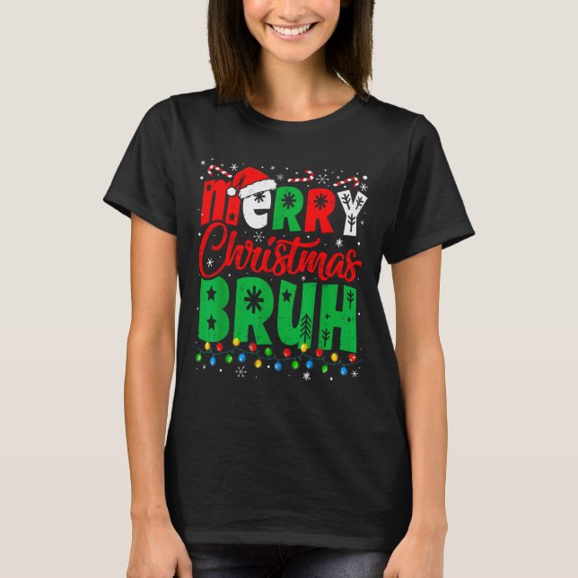 Bruh Christmas Shirt Kids Xmas Men Teen Boys Funny (Vorderseite)