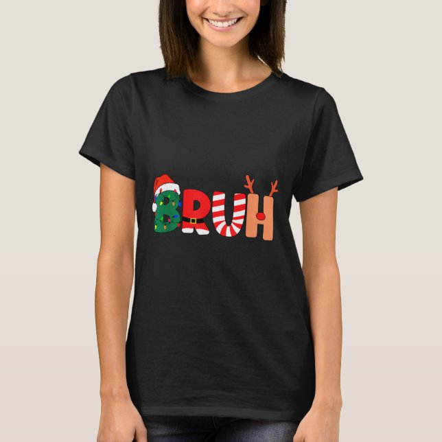Bruh Christmas Shirt Teens Boys Xmas Kids Funny Ch (Vorderseite)