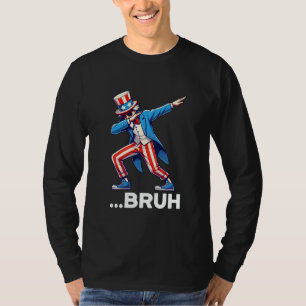 Bruh Dab Uncle Sam 4. Juli Kids Boys Funny Dab T-Shirt