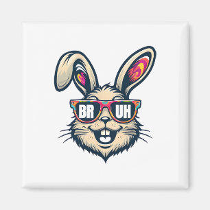 Bruh Dabbing Bunny Ostern Lustig Männer Kinder Jun Magnet
