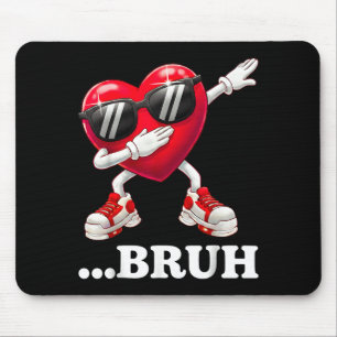 Bruh Dabbing Herz Lustig Kinder Jungen Männer Vale Mousepad