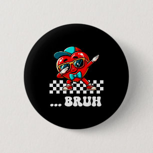 Bruh Dabbing Herz Meme Lustiger Spruch Bro Kinder  Button