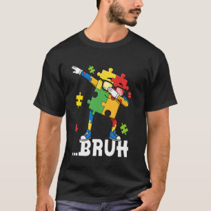 Bruh Dabbing Puzzle Autismus-Bewusstsein Teenager T-Shirt