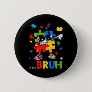 Bruh Dabbing Puzzle Autisse Awareness Teens Boys K Button