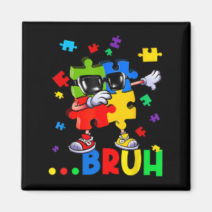 Bruh Dabbing Puzzle Autisse Awareness Teens Boys K Magnet