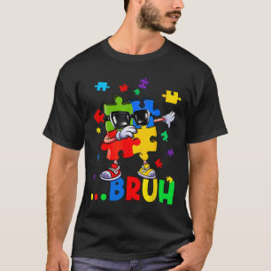 Bruh Dabbing Puzzle Autisse Awareness Teens Boys K T-Shirt