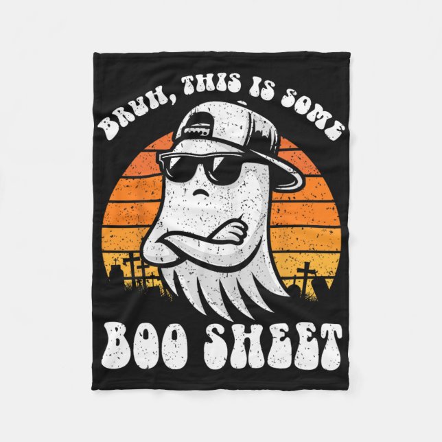 Bruh, das ist ein Boo Sheet Funny Halloween Ghost Fleecedecke (Vorderseite)