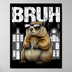 Bruh Das Murmeltier Waldmurmeltier Murmeltiertag L Poster