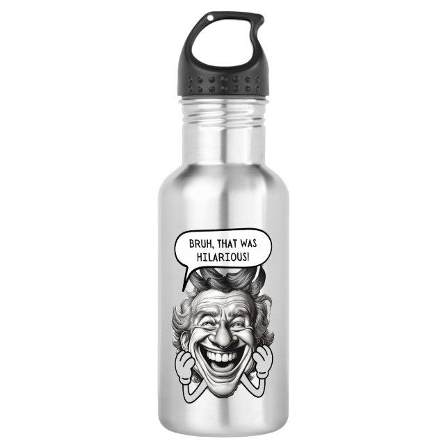 Bruh, das war Unglaublich witzig Edelstahlflasche (Vorderseite)