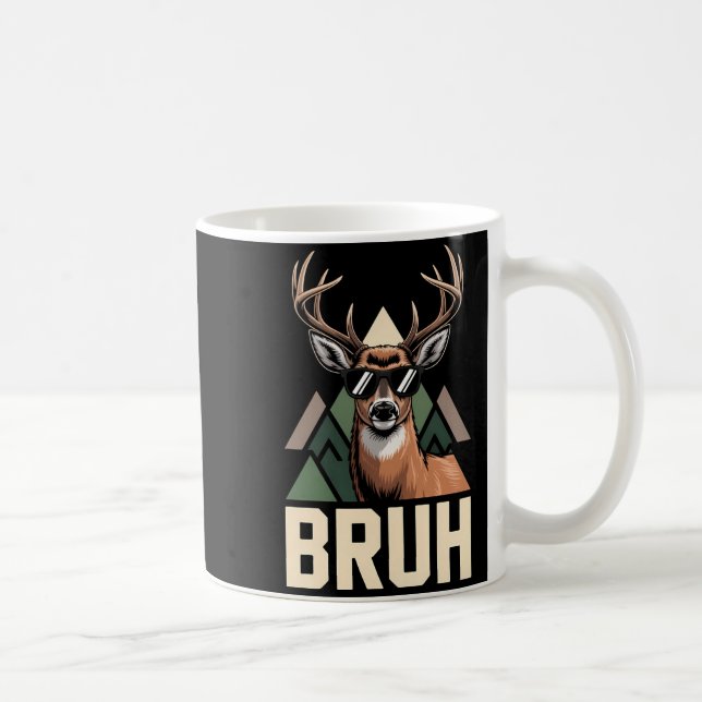 Bruh Deer Funny Deer Hunting Camo Hat Youth Kids S Kaffeetasse (Rechts)
