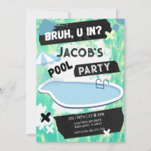 Bruh dir im Pool Party Teen Boy Geburtstag