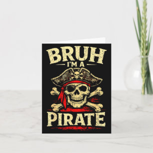 Bruh ein Piratenschädel-Augenklappen-Kreuzknochen- Karte