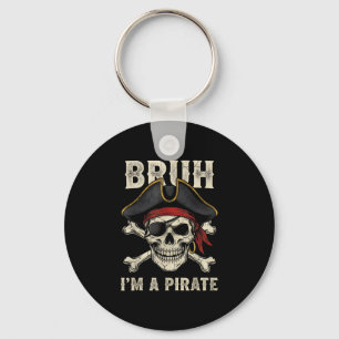 Bruh ein Piratenschädel Meme lustiger Skelett Auge Schlüsselanhänger