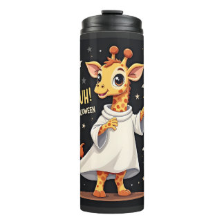 Bruh Es ist Halloween Lustiger Dabbing-Geist-Giraf Thermosbecher