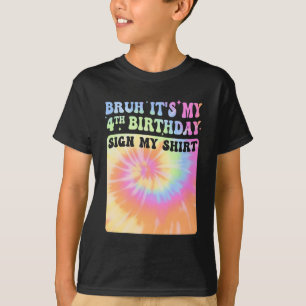 Bruh Es ist mein 4. Geburtstag Mädchen Groovy Gefä T-Shirt
