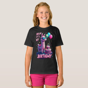 Bruh Es ist mein Geburtstag Llama Piñata Lustig Re T-Shirt