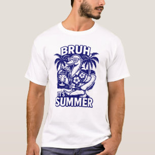 Bruh Es Ist Sommer Lustige Gans im hawaiianischen T-Shirt