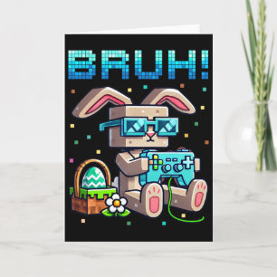 Bruh Frohe Ostern Hase Ei Jagd Videospiele Gamer Karte