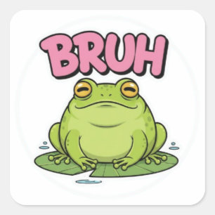 Bruh Frosch Aufkleber Süß Unbeeindruckter Frosch M
