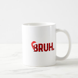 Bruh Funny Christmas Kariert Teens Boys Kids Xmas Kaffeetasse