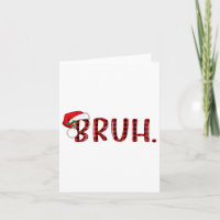 Bruh Funny Christmas Kariert Teens Boys Kids Xmas 