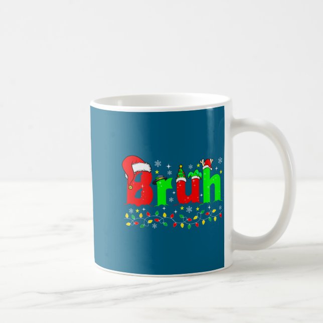 Bruh Funny Christmas Santa Hat Teens Boys Kids Xma Kaffeetasse (Rechts)