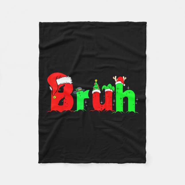 Bruh Funny Sprichwort Bro Teens Boys Kinder Weihna Fleecedecke (Vorderseite)