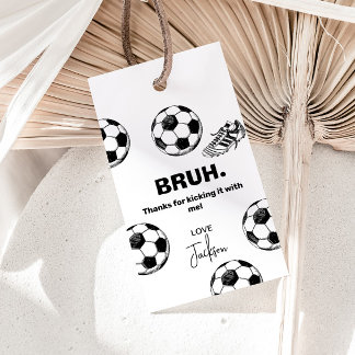 Bruh. Geburtstags-Fußball-Gift-Tags - Danke, dass Geschenkanhänger