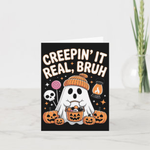 Bruh Geist Halloween Süßer Geist Süßigkeiten oder Karte