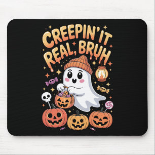 Bruh Geist Halloween Süßer Geist Süßigkeiten oder  Mousepad