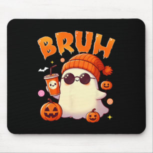 Bruh Ghost Halloween Niedlich Ghost Trick oder Tre Mousepad