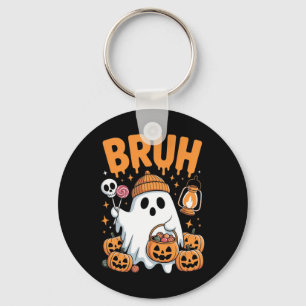 Bruh Ghost Halloween Niedlich Ghost Trick oder Tre Schlüsselanhänger