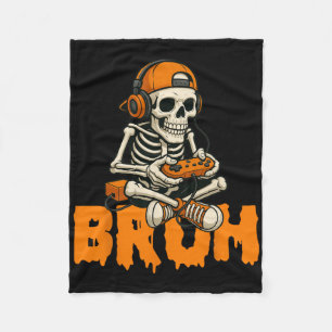 Bruh Halloween Jungen Kinder Gamer Männer Skelett Fleecedecke