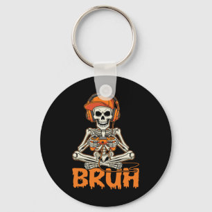Bruh Halloween Jungen Kinder Gamer Männer Skelett Schlüsselanhänger