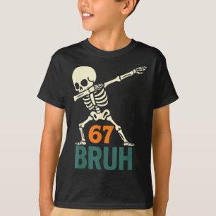 Bruh Halloween-Meme-Nummern Sechs Sieben Skelett S T-Shirt