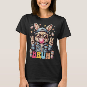 Bruh-Hase pustet Kaugummi Frohen Ostertag Junge T-Shirt