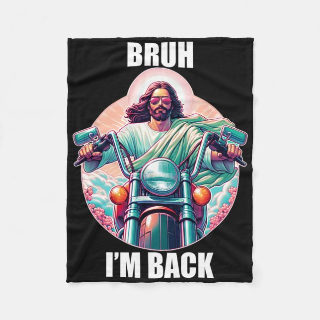 Bruh I bin Byck Jesus Funny Oaster Ressurection Ch Fleecedecke (Vorderseite)