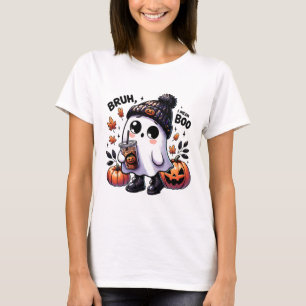 Bruh I Gemein Boo Funny Ghost Kürbislaterne Kaffee T-Shirt