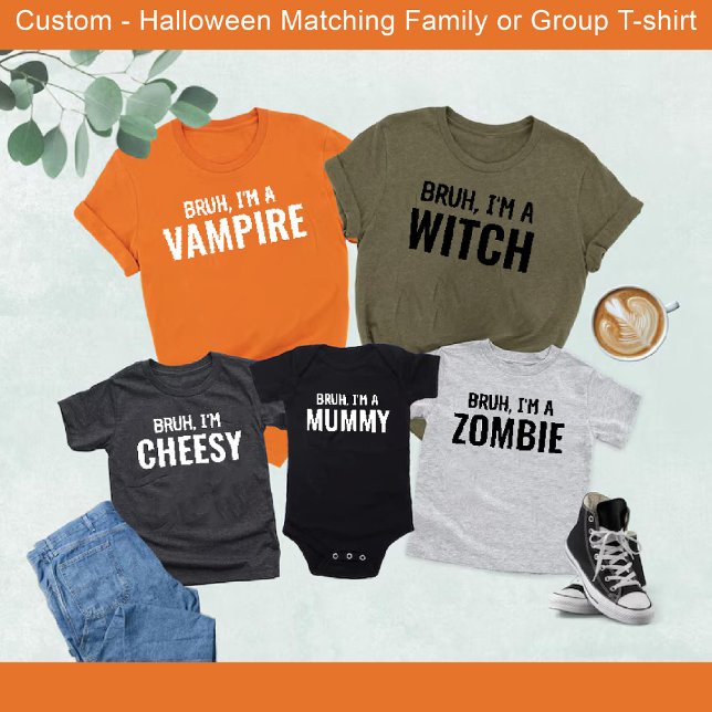 Bruh i m Cheesy Funny Halloween Matching Group T-Shirt (Bruh i'm Cheesy Funny Halloween Matching Group T-Shirt)