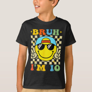 Bruh ich bin 10 Jahre alt, blauer Geburtstag Junge T-Shirt