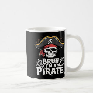 Bruh ich bin ein Pirat Lustiges faules Halloween-K Kaffeetasse