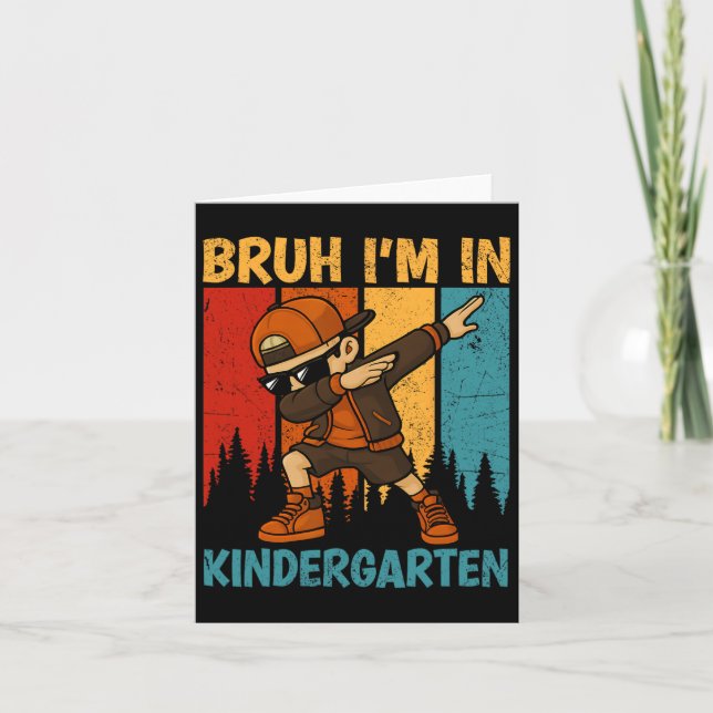 Bruh, ich bin im Kindergarten Kindergarten, Dabbin Karte (Vorderseite)