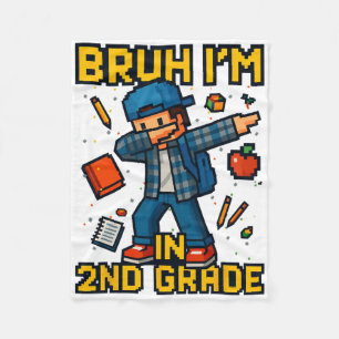 Bruh ich bin in der zweiten Klasse Funny Dabbing G Fleecedecke