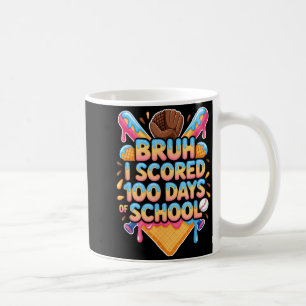 Bruh ich habe 100 Tage Schule Baseball Eiscreme er Kaffeetasse
