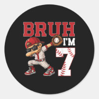 Bruh Im 7 Baseball 7th Family Birthday Party 7 Yea