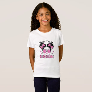 Bruh Im in 3rd Grade Messy Bun First Day School T-Shirt