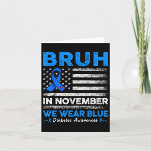 Bruh im November tragen wir die blaue Ribbon-Retro Karte